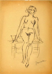 Lucio Fontana, nudo di donna