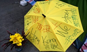 Pro-democracy protestor's umbrella, Hong Kong
